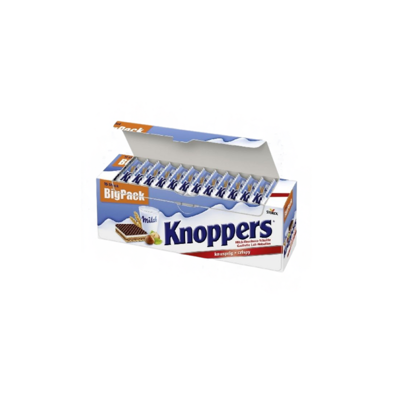 LCK-10.png Knoppers Hazelnut Chocolate Crispy Wafers 25g × 15 (375g) - Image 1