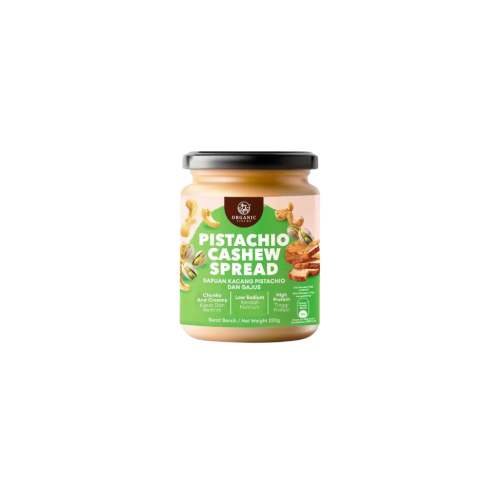 NCW-12.png Organic Fields Pistachio Cashew Butter 220g - Image 1
